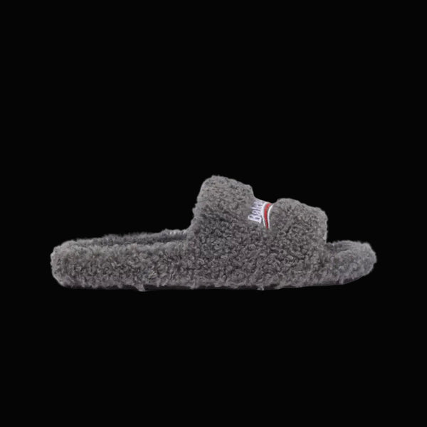 Balenciaga Furry Slide Grey