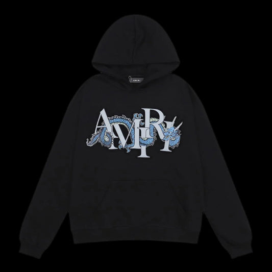 Amiri Hoodie Black Dragon